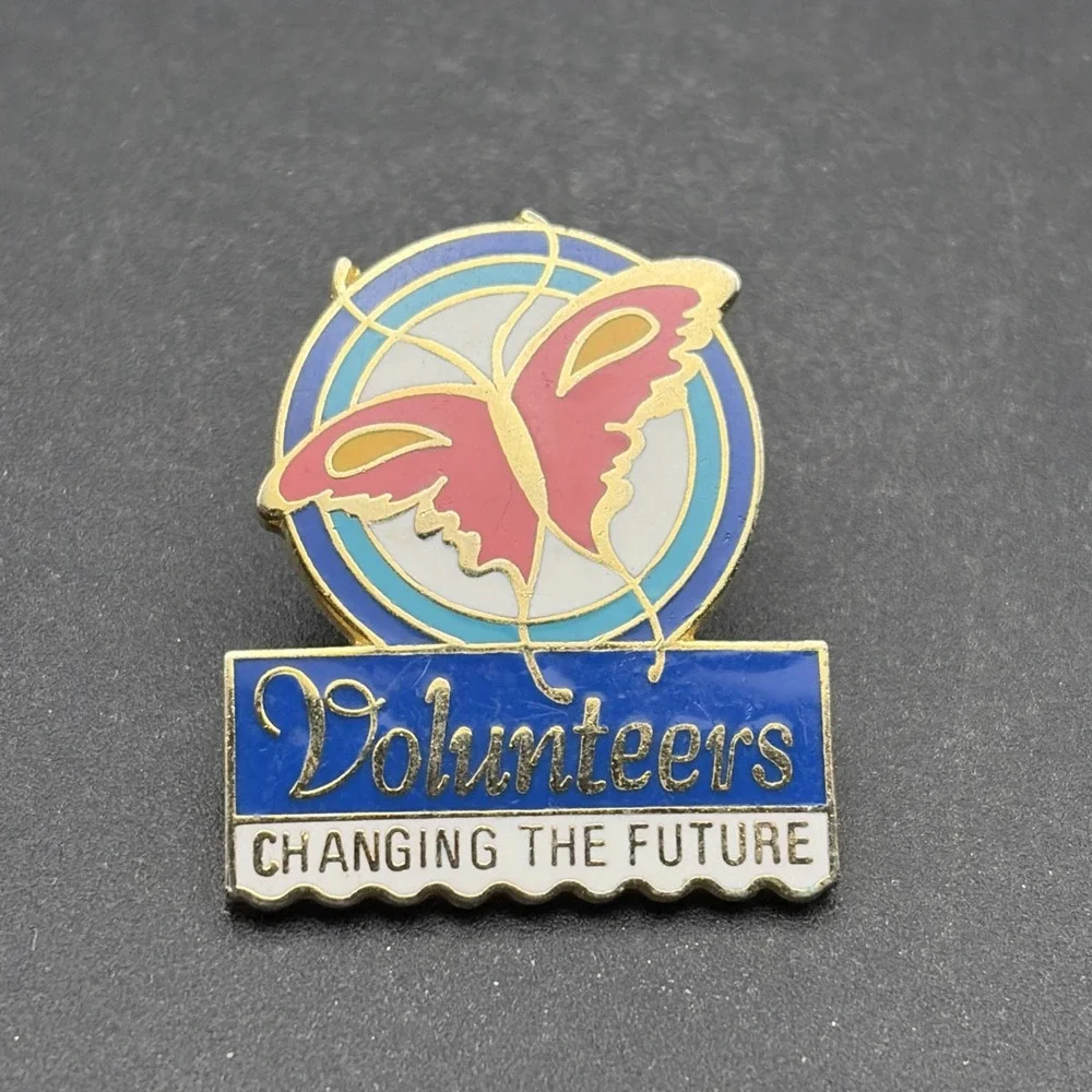 Volunteers Changing The Future‎ Butterfly Lapel Hat Pin